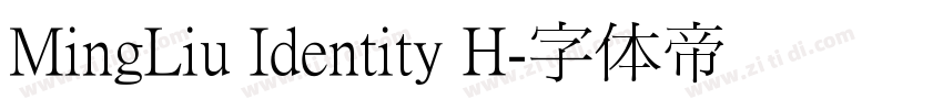 MingLiu Identity H字体转换